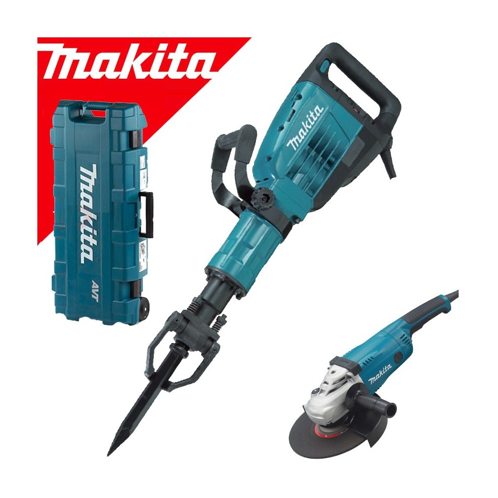MAKITA HM1307CB Ciocan demolator 1510W, 23.6J + GA9020 Polizor unghiular 2200 W, diametru disc 230
