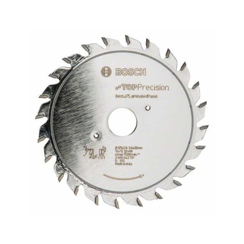 Bosch Panza ferastrau circular U Best for Laminated Panel, 125x20x2.8mm, 12+12T