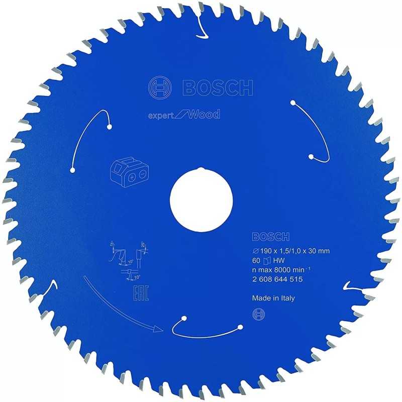 Bosch Panza ferastrau circular Expert for Wood, 190x30x1.5mm, 60T