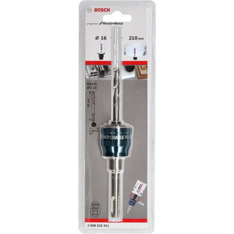 Bosch Adaptor SDS Plus pentru carote Bi-metal 16-210mm, burghiu centrare inclus HSS-G 7.15x85 mm