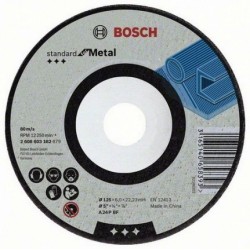 Bosch Disc de degrosare cu degajare Standard for Metal A 24 P BF, 125mm, 22,23mm, 6