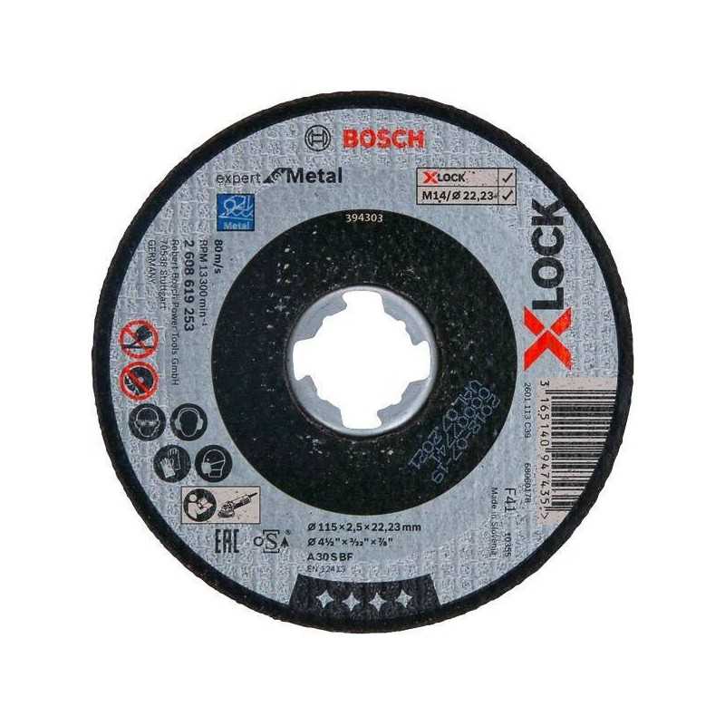 Bosch Disc X-LOCK Expert for Metal 115x2.5x22.23 pentru taieturi drepte A 30 S BF, 115mm
