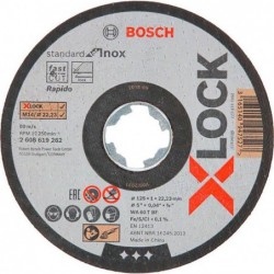 Bosch Disc X-LOCK Standard for Inox 125x1x22.23mm pentru taieturi drepte