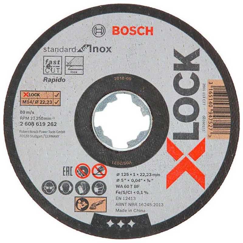 Bosch Disc X-LOCK Standard for Inox 125x1x22.23mm pentru taieturi drepte
