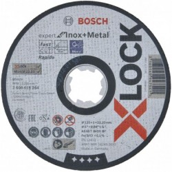 Bosch Disc X-LOCK Expert for Inox+Metal 125x1x22.23 pentru taieturi drepte AS 60 T INOX BF