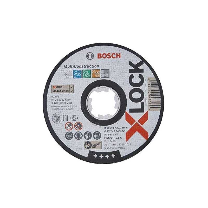 Bosch Disc X-LOCK Multi Material 115x1x22.23 pentru taieturi drepte ACS 60 V BF