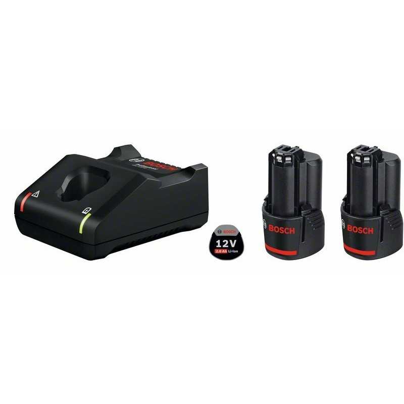Bosch 2xGBA12V + GAL12V-40 Set 2 acumulatori Li-Ion, 12V, 2Ah + Incarcator rapid de 4Ah
