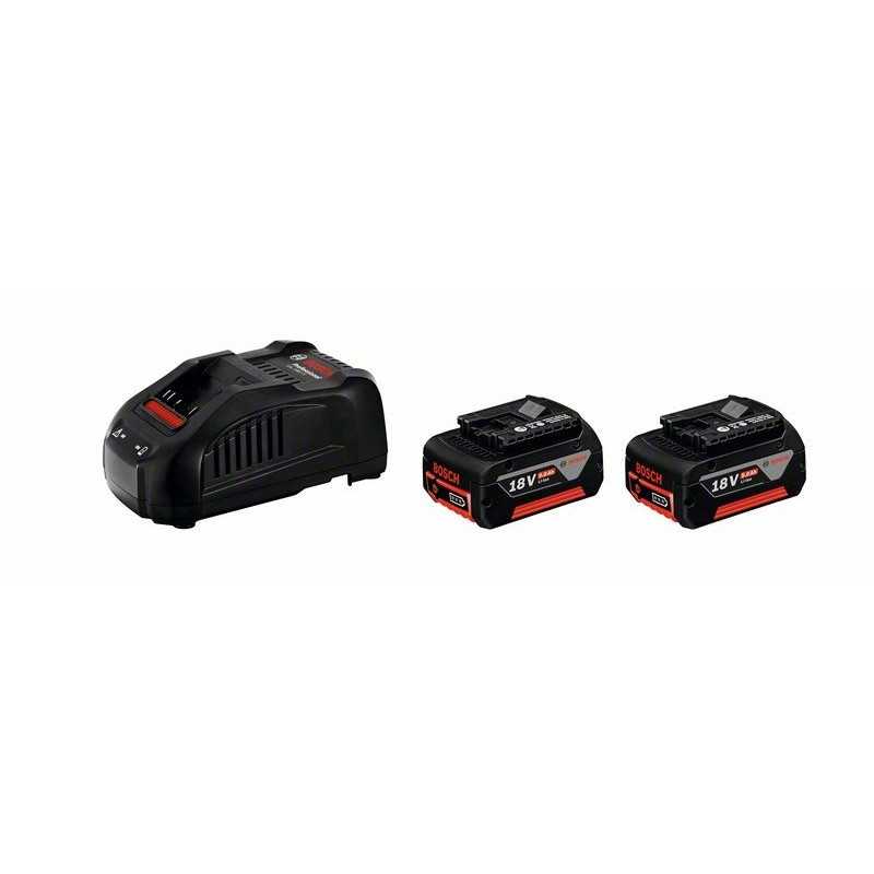 Bosch 2xGBA18V + GAL1880CV Set 2 acumulatori Li-Ion, 18V, 5Ah + Incarcator rapid de 8Ah