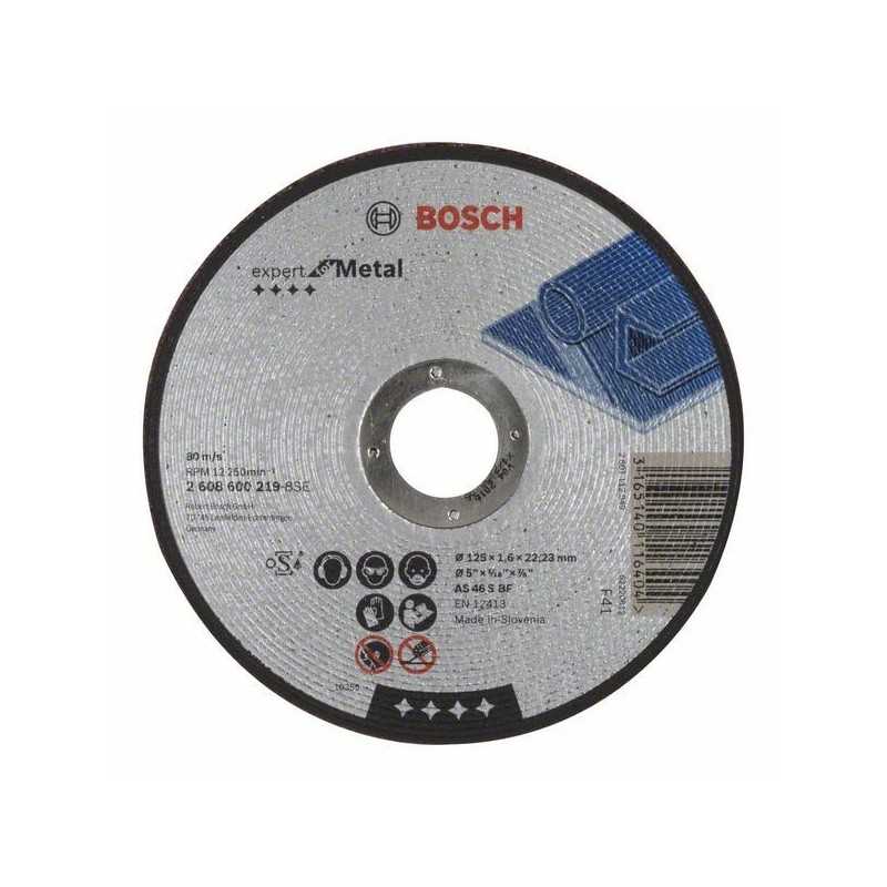 Bosch Disc de taiere drept Expert for Metal AS 46 S BF, 125mm, 1.6mm