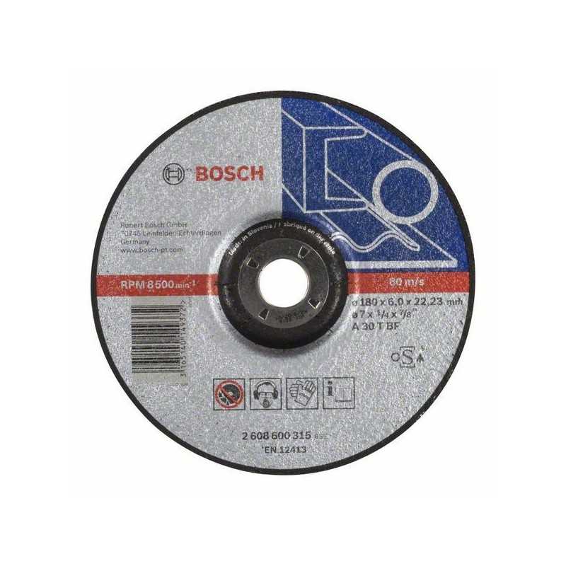 Bosch Disc de degrosare cu degajare Expert for Metal A 30 T BF, 180mm, 6.0mm