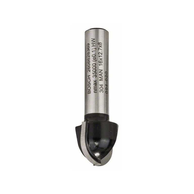 Bosch Freza de raionat, 8mm, R1 8mm, D 16mm, L 12,4mm, G 45mm 8mm, R1 8mm, D 16