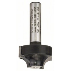 Bosch Freza pentru realizarea muchiilor E, 8mm, R1 6.3mm, D 25.4mm, L 14mm, G 46mm