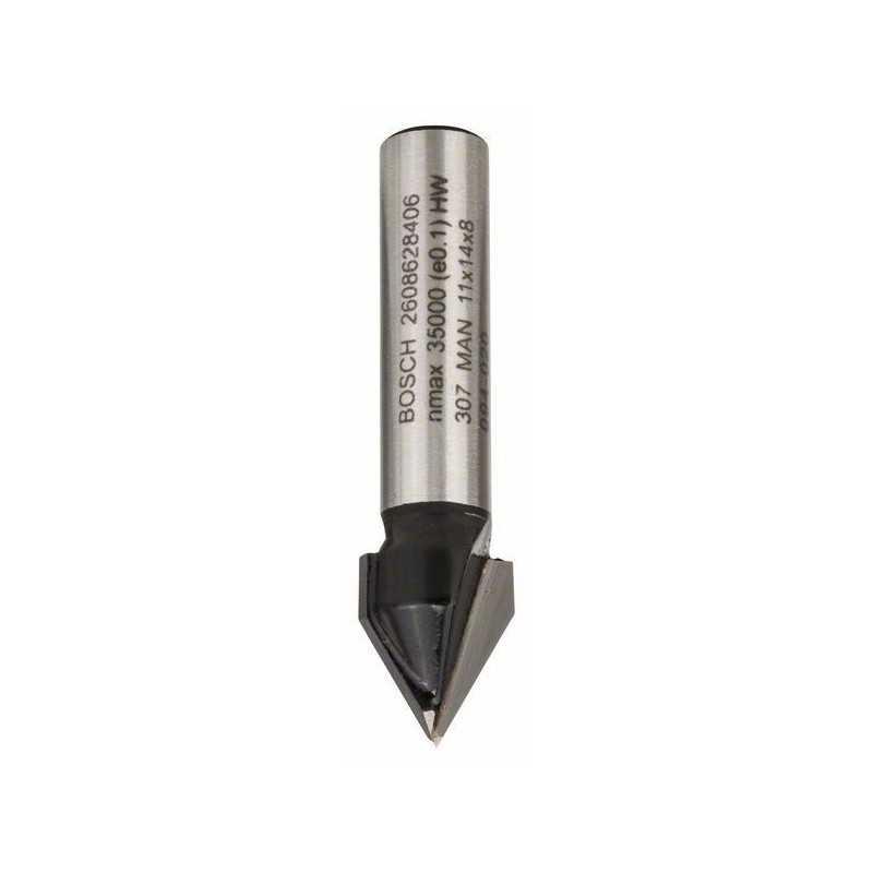Bosch Freza pentru canal in V, 8mm, D1 11mm, L 14mm, G 45mm, 60° 8mm, D1 11mm,
