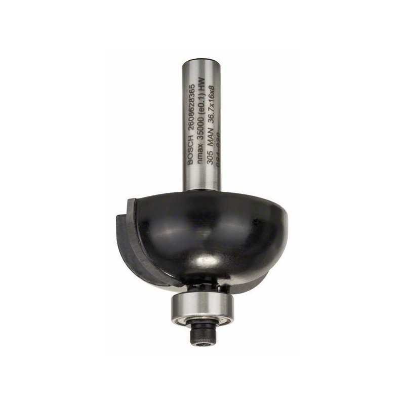 Bosch Freza profilata, 8mm, R1 12mm, D 36.7mm, L 16mm, G 58mm 8mm, R1 12mm, D 3