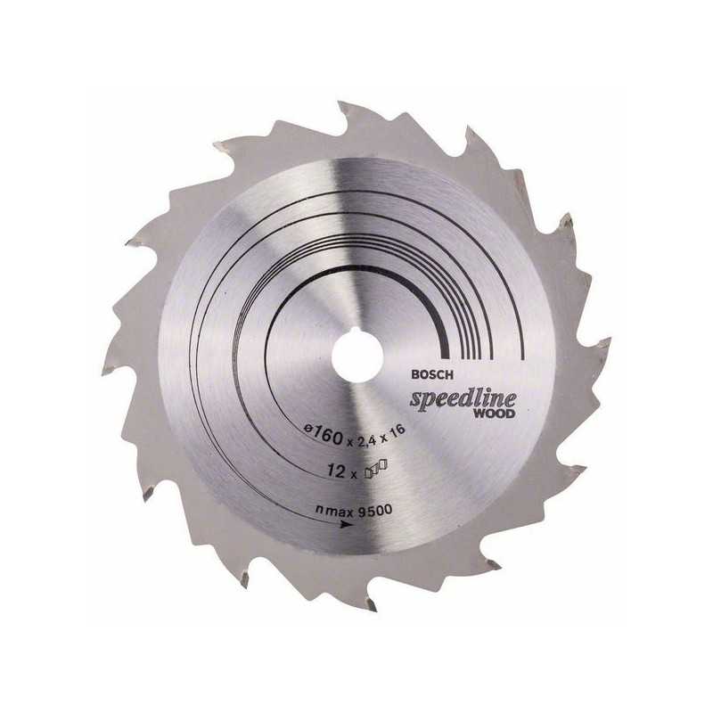 Bosch Panza ferastrau circular Speedline Wood, 160X16x2.2mm, 12T