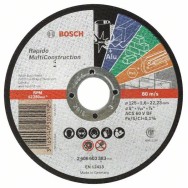 Bosch Disc de taiere drept Rapido Multi Construction ACS 46 V BF, 125x22.23x1.6mm