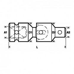 Bosch Articulatie sferica cu bile pentru bucse, 125mm, 1"- 1"