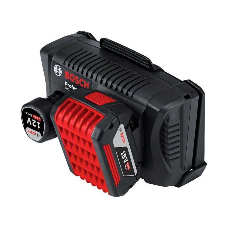Bosch GAX 18V-30 Incarcator dublu Li-Ion de 3Ah, 12V-18V + port USB