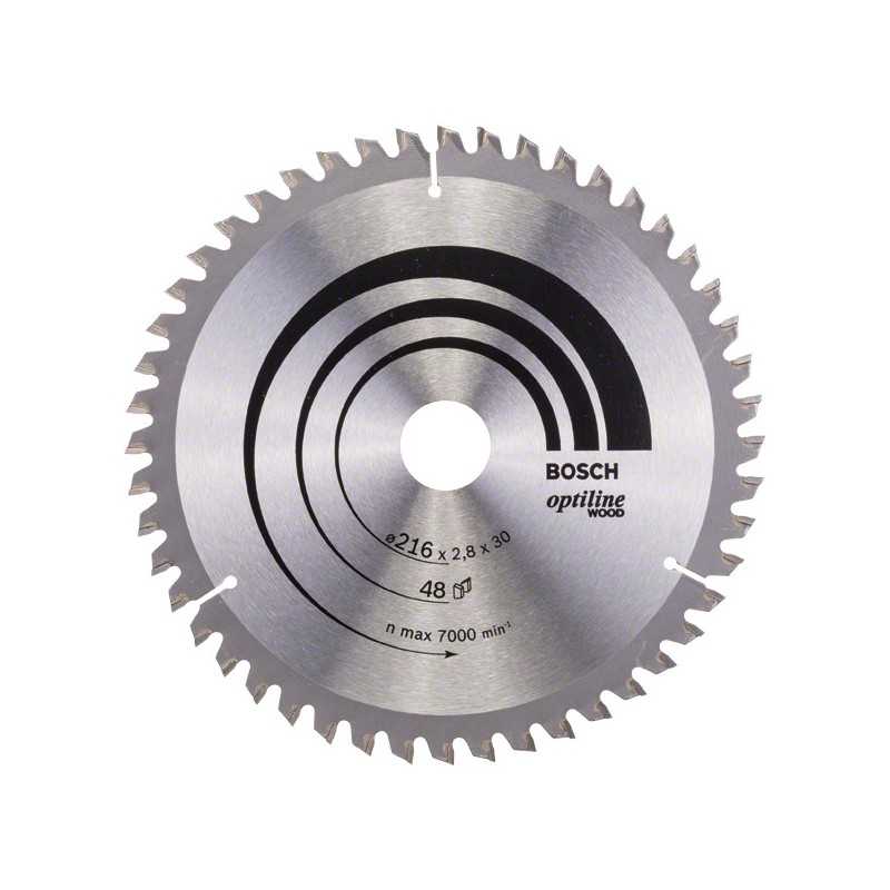 Bosch Panza ferastrau circular Optiline Wood, 216x30x2.8mm, 48T