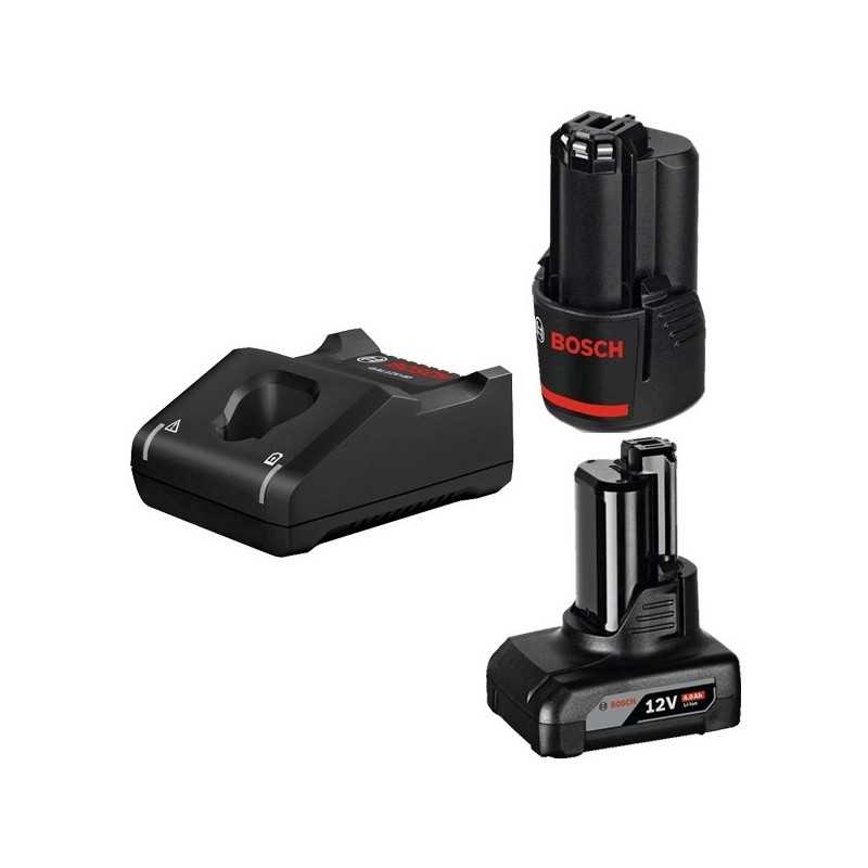 Bosch 2xGBA12V + GAL12V-40 Set 2 acumulatori Li-Ion 12V, 1x 2Ah, 1x 4Ah + Incarcator rapid 4Ah