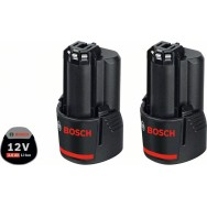 Bosch 2xGBA12V Set 2 acumulatori Li-Ion, 12V, 3Ah
