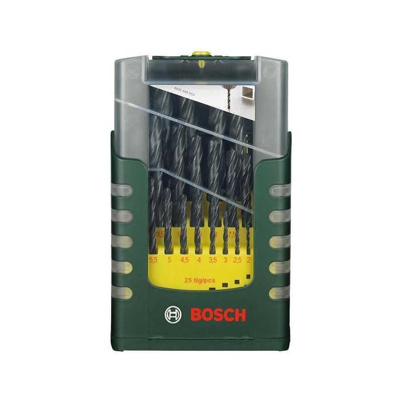 Bosch Caseta 25 burghie HSS-R metal, D1-13mm