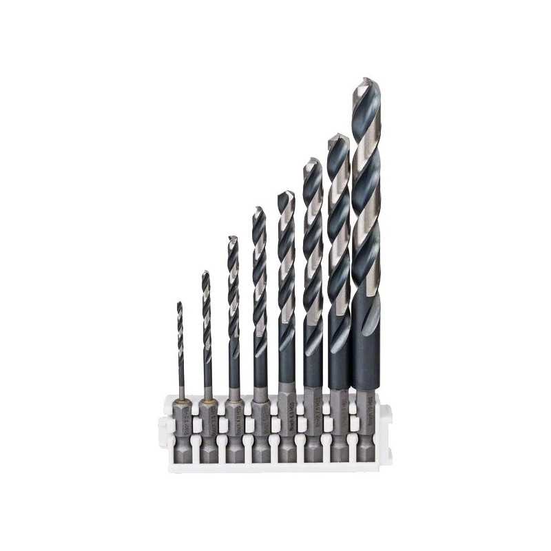 Bosch Set 8 burghie HSS Impact Control, D2-10mm