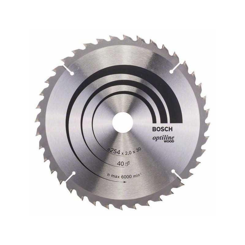 Bosch Panza ferastrau circular Optiline Wood, 254x30x2mm, 40T