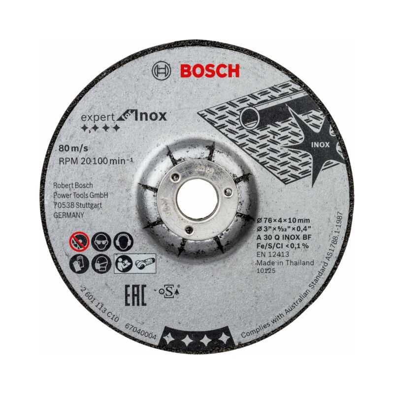 Bosch Set 2 discuri slefuire Expert Inox, 76x4x10mm pentru GWS 12V-76