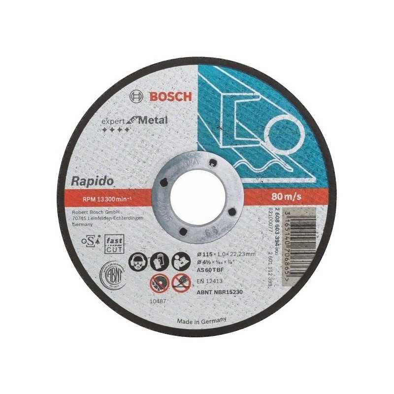 Bosch Disc de tăiere drept Expert for Metal - Rapido, 115x1mm