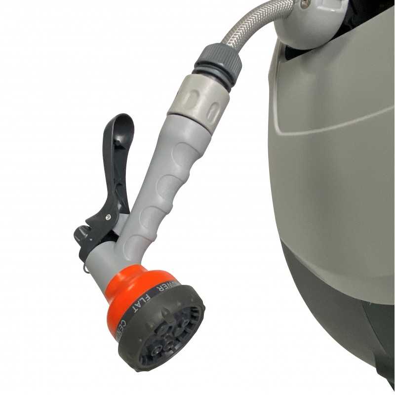 Texas furtun cu tambur, 30m, retractabil, mobil, 1/2", dispozitiv stropit inclus, max 8bar, accesorii fixare