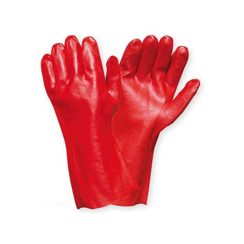 Manusi protectie antichimica cat II "Vinyl Red" 35cm