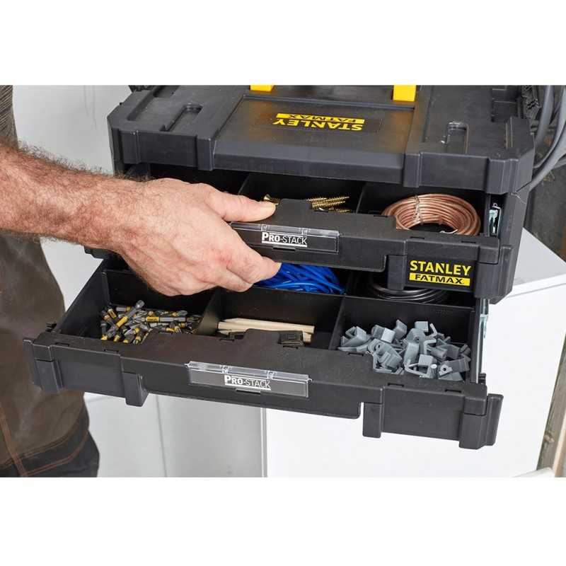 Stanley FMST1-71981 Cutie depozitare Tstak si cutie 2 sertare Tstak - 440 x 326.1 x 331.7 mm