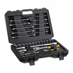 Stanley STMT82832-1 Set tubulare 1/4"+1/2"+ chei - 41 piese