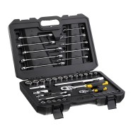 Stanley STMT82832-1 Set tubulare  1/4"+1/2"+ chei - 41 piese