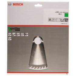 Bosch Panza ferastrau circular Optiline Wood, 235x30x2.8mm, 60T, reductie 25mm