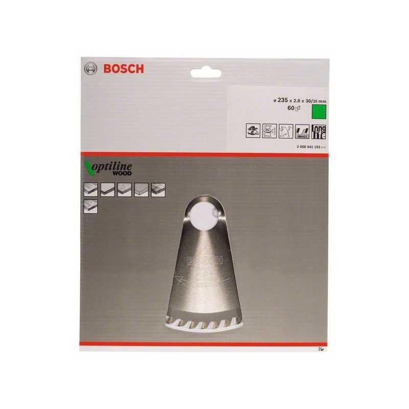 Bosch Panza ferastrau circular Optiline Wood, 235x30x2.8mm, 60T, reductie 25mm