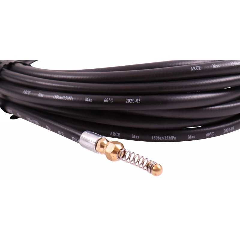 Texas Dispozitiv de curatat tevi compatibil cu aparatele de spalat HTR, 10m, duza in spirala