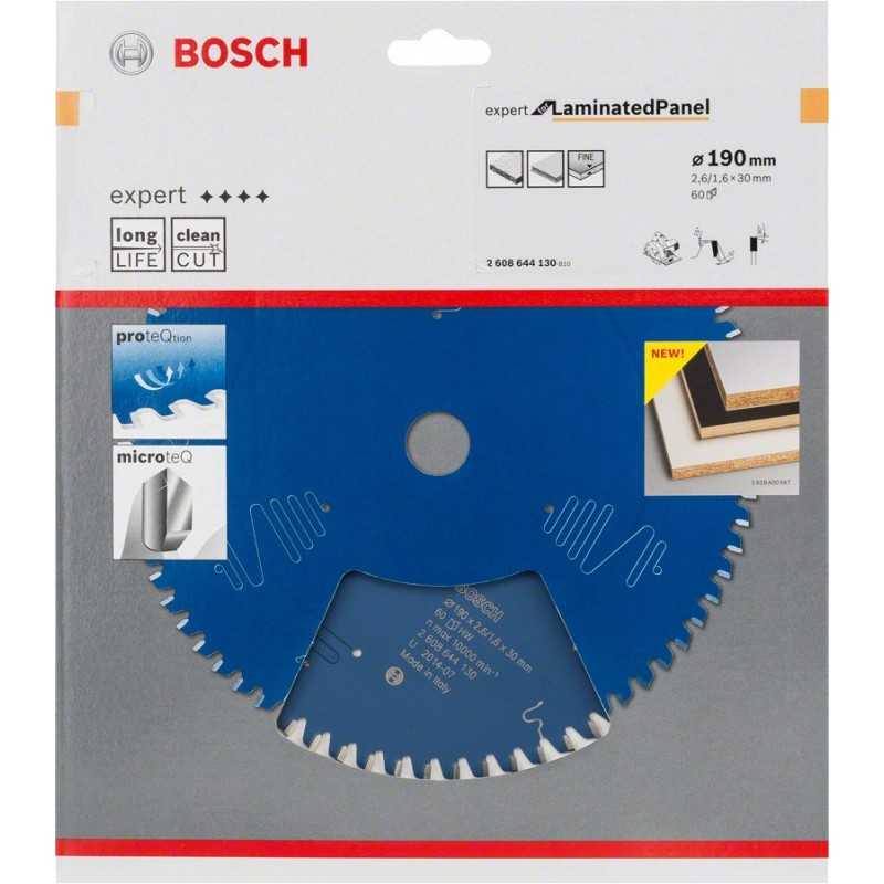 Bosch Panza ferastrau circular Expert for Laminated Panel, 190x30x2.6mm, 60T