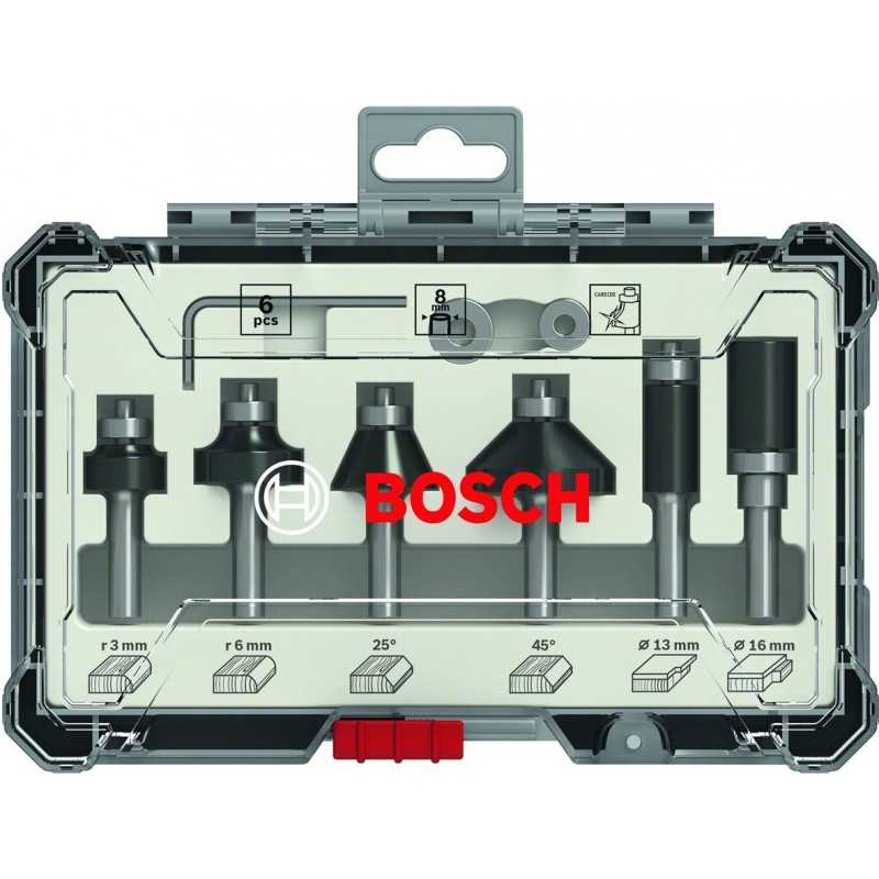 Bosch Set 6 freze HM tija 8mm