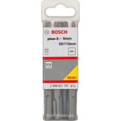 Bosch Set 10 burghie SDS Plus-3, 6x50x110mm
