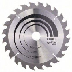 Bosch Panza ferastrau circular Optiline Wood, 235x30x2.8mm, 24T, reductie 25mm
