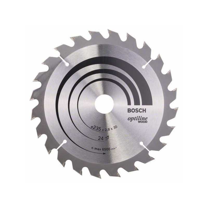 Bosch Panza ferastrau circular Optiline Wood, 235x30x2.8mm, 24T, reductie 25mm