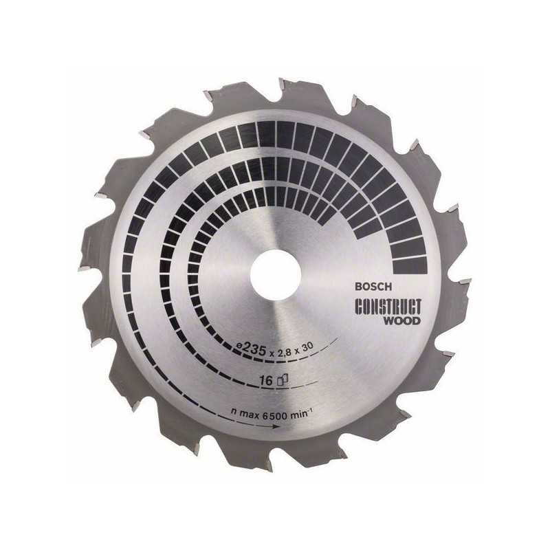 Bosch Panza ferastrau circular Construct Wood, 235x30x2.8mm, 16T