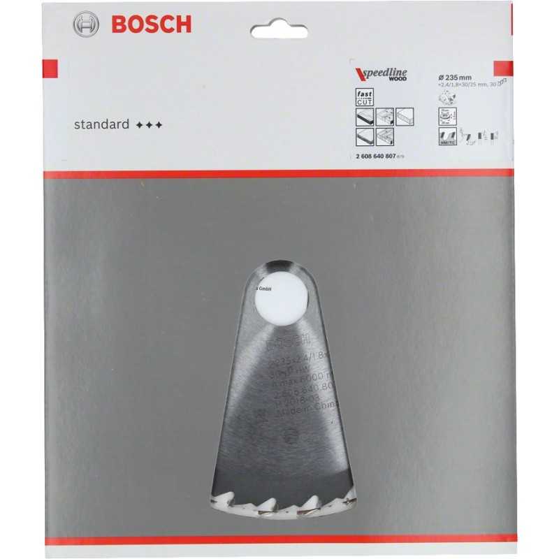 Bosch Panza ferastrau circular Speedline Wood, 235X30x2.4mm, 30T, reductie 25mm