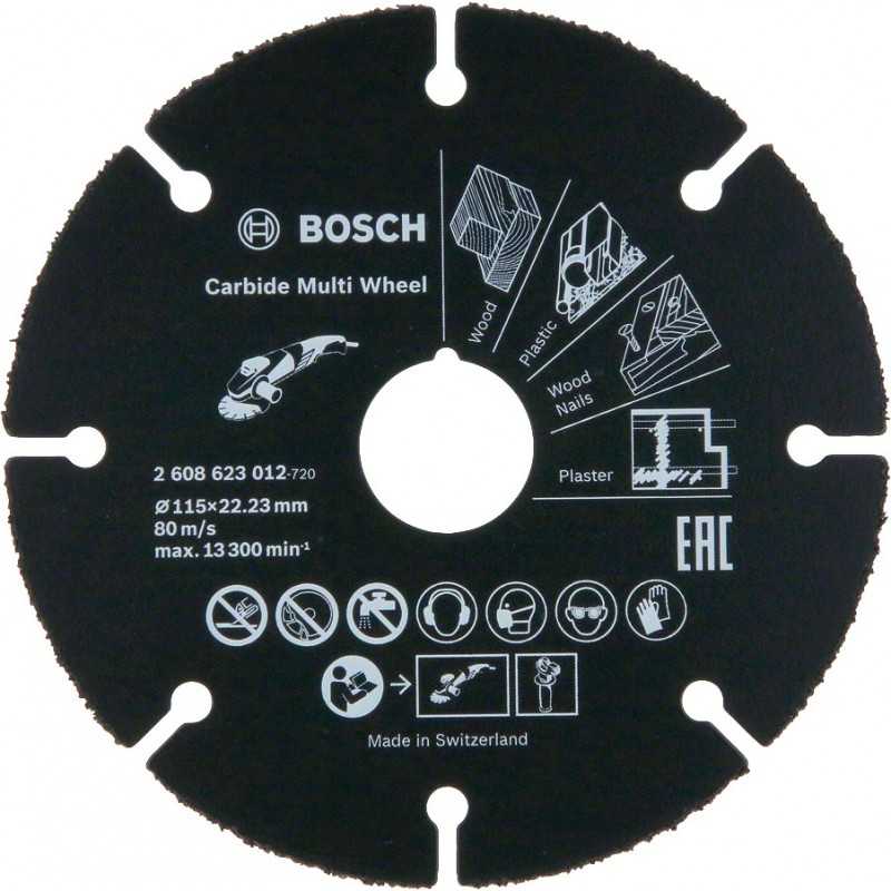 Bosch Disc de taiere cu carbura metalica Multi Wheel 115x22.23mm