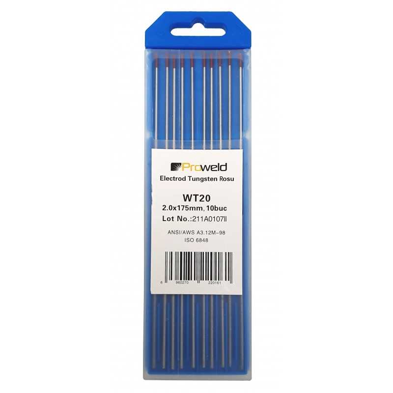 ProWELD WT20 Electrozi tungsten rosu, 2.0x175mm, 10buc