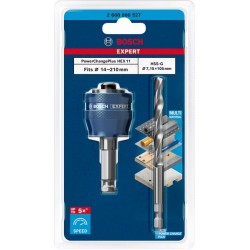 Bosch Adaptor hexagonal Expert PowerChange Plus HEX11 cu burghiu centrare HSS-G, 7.15x105 mm