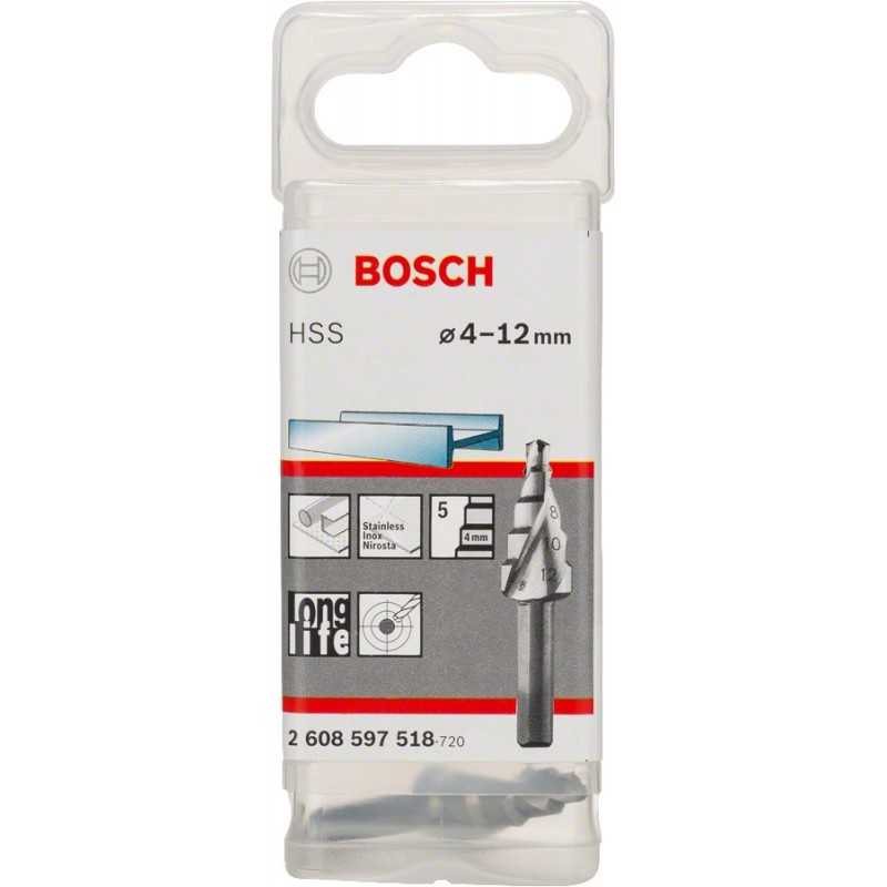 Bosch Burghiu in 5 trepte HSS 4-12mm, 4x6x50mm