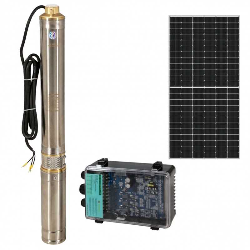 Progarden Pachet 3TSC3.5-50-48/500 Pompa submersibila 1", solar, 500W/48V, MPPT, 50m, 3.5mch, multietajata, apa curata + 1 x SP4